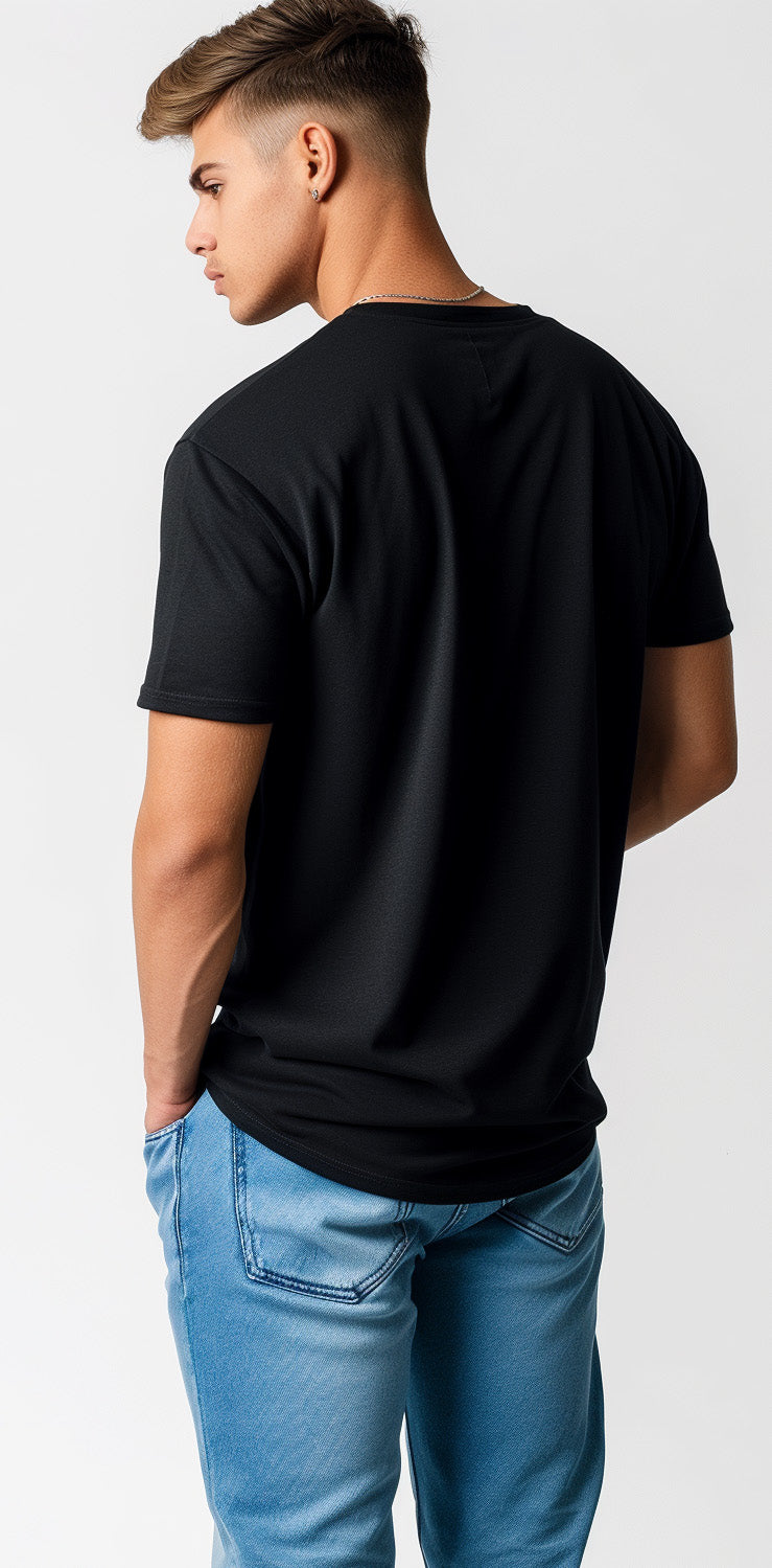 Rowqa Black T-Shirt